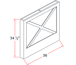 36" Cross Style End Panel