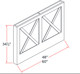 48" 60" Cross Style End Panel