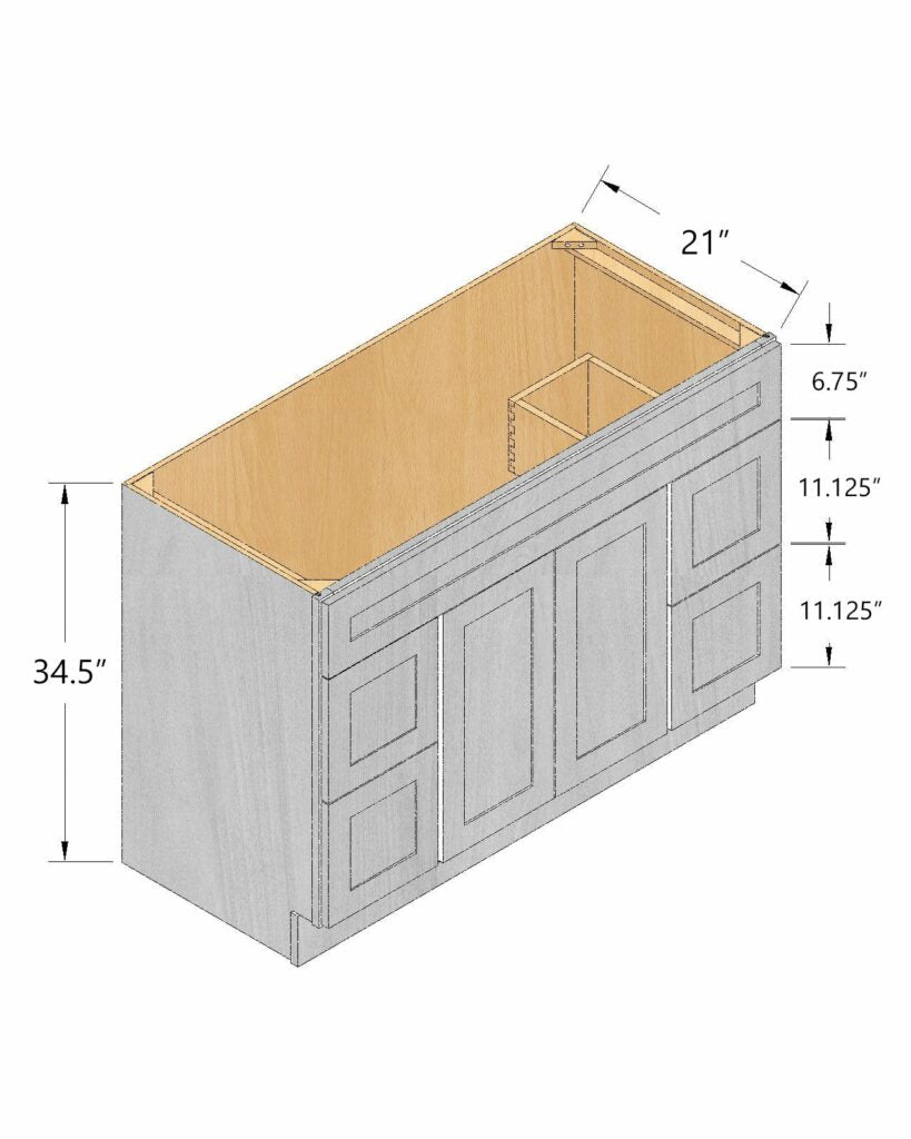 Centered Vanity Sink Base Cabinets (VSD2)
