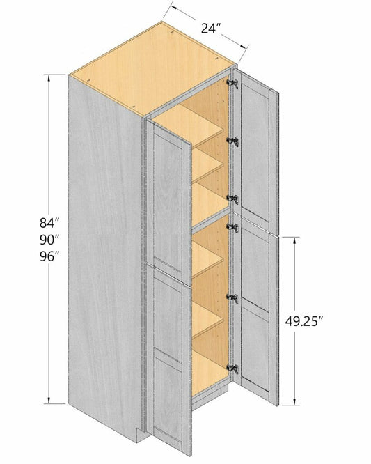 Pantry Cabinets 24" Deep (4 Door)