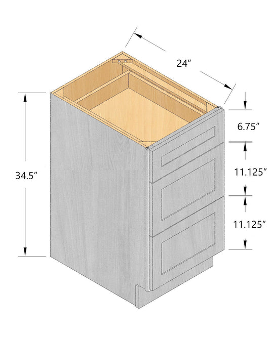 3-Drawer Base Cabinets (3DB1)