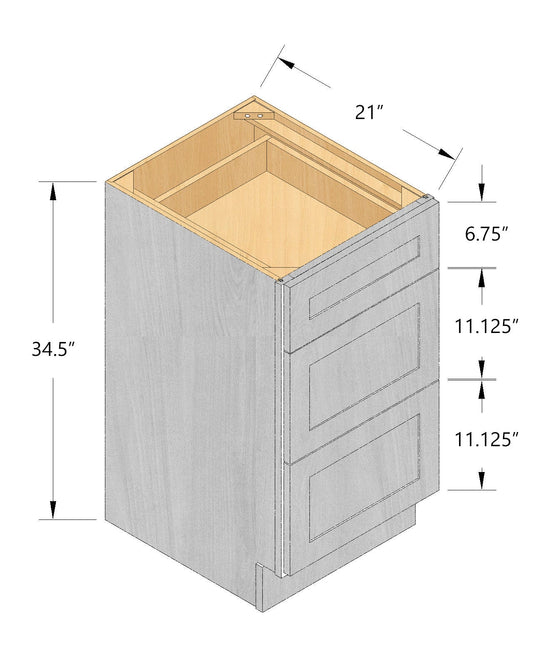 3-Drawer Vanity Base Cabinets
