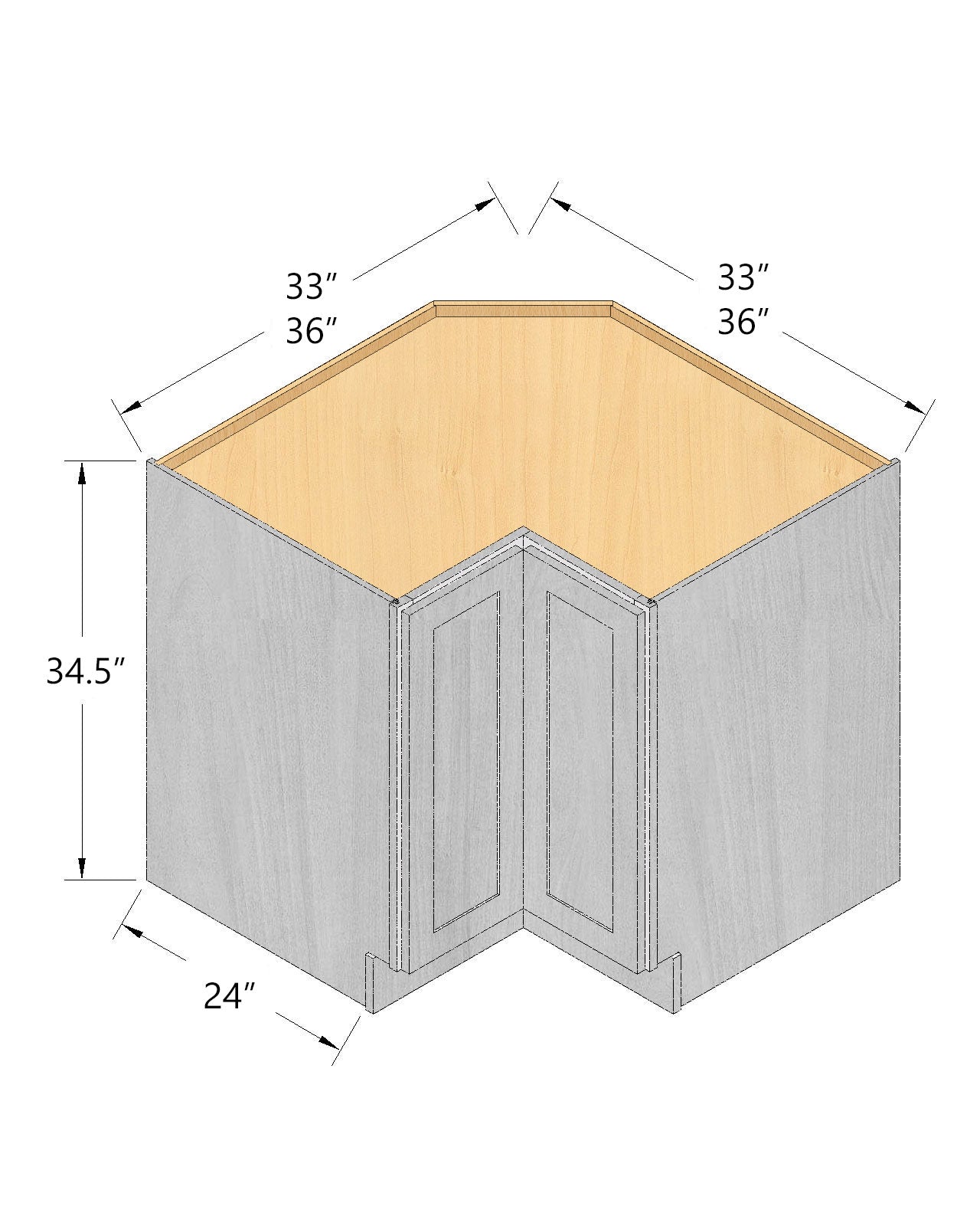 Lazy Susan Corner Base Cabinets